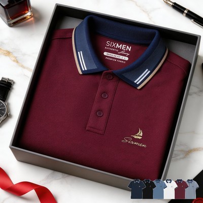Áo Polo nam có cổ Thêu cao cấp FAVOR [Tặng Hộp Gói Quà] Vải cá sấu FeelMax thoáng mát - SIXMEN