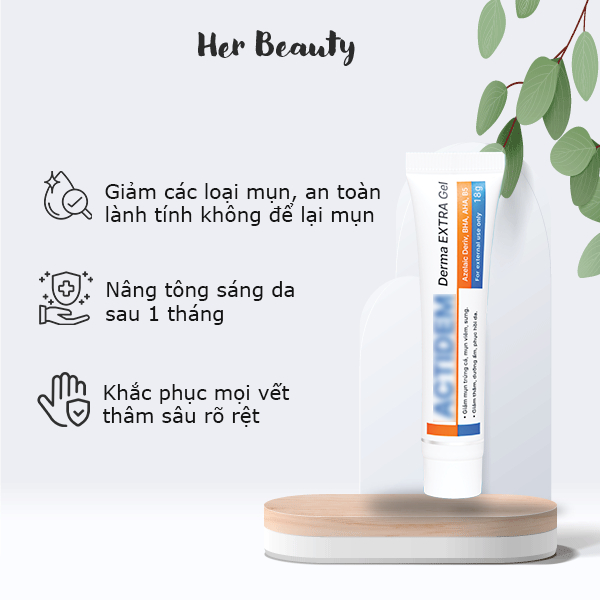 Gel giảm mụn, mờ thâm Actidem Derma Gel 18g / Derma Extra 18gr