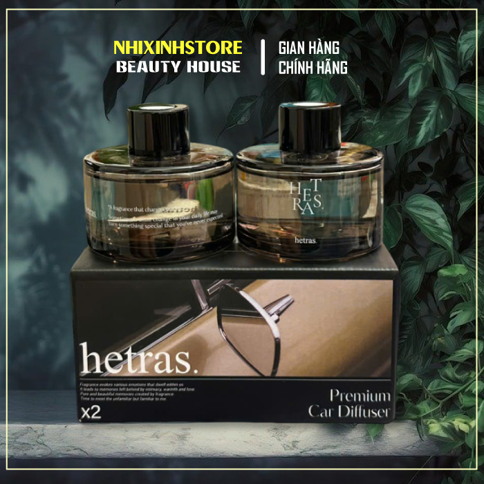 Set 2 Chai Tinh Dầu Nước Hoa Hetras Premium Car Diffuser Hotel Wood