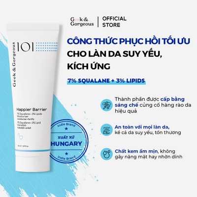 Kem Dưỡng Phục Hồi, Giảm Kích Ứng Geek&Gorgeous Happier Barrier 50ml