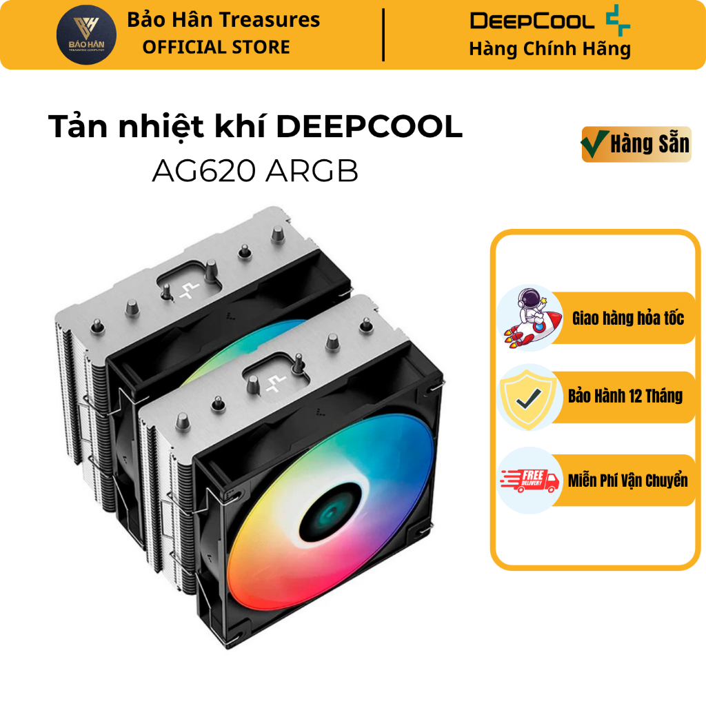 Tản nhiệt khí DEEPCOOL AG620 ARGB - Hàng Chính Hãng
