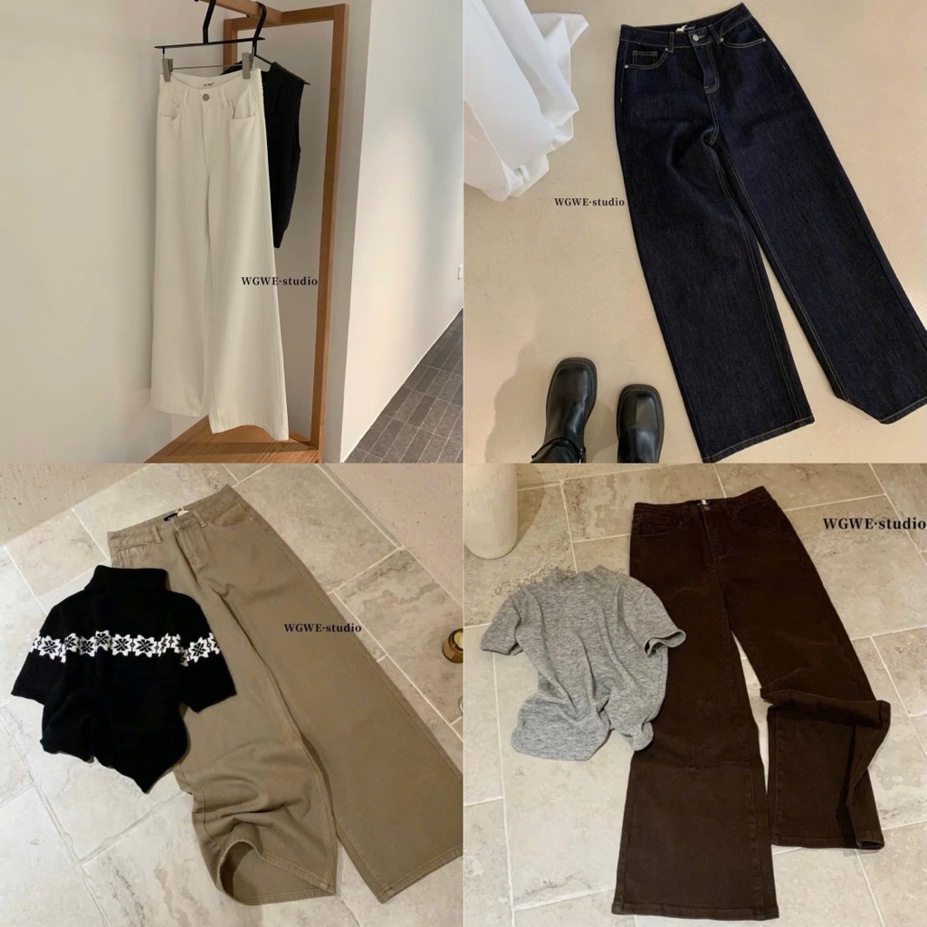 | Hta.boutique | Tổng hợp mẫu quần jean nữ ống suông hàng cover WG.WE