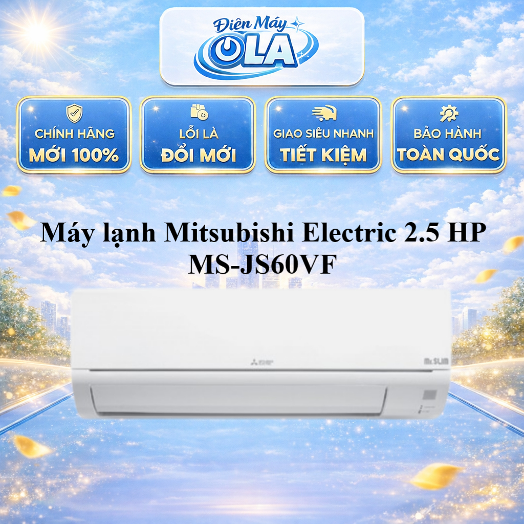 (HCM) - MS-JS60VF - Máy Lạnh Mitsubishi Electric 2.5HP (2.5 Ngựa) MS-JS60VF