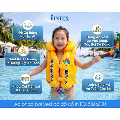 Áo phao bơi INTEX cho bé từ 3- 5 tuổi 58660