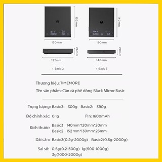 Cân Điện Tử Pha Chế Cà Phê Timemore | Bảo hành 6 tháng