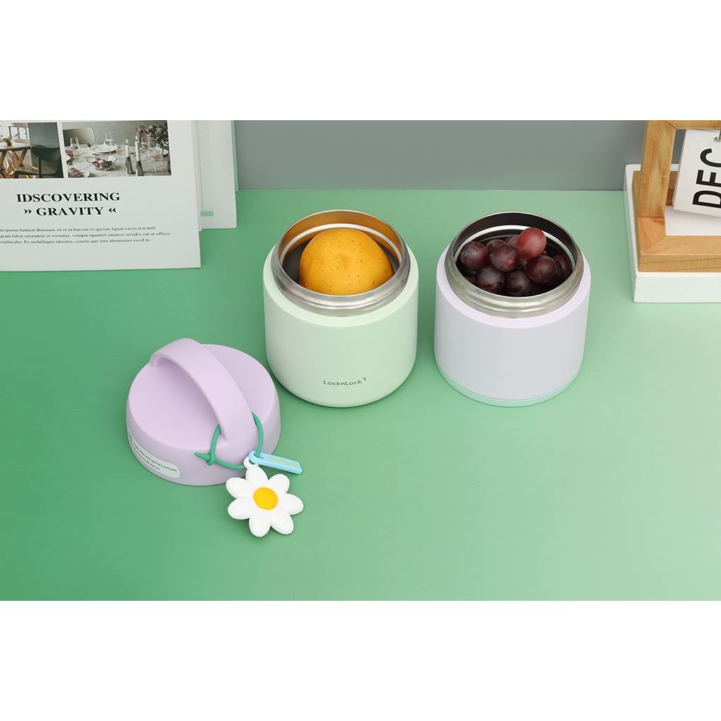 Bộ 2 Hộp Cơm Giữ Nhiệt LocknLock New Tower Vacuum Lunch Box LHC8055VOL Inox 304, Kèm Muỗng - K-MALL | BigBuy360 - bigbuy360.vn
