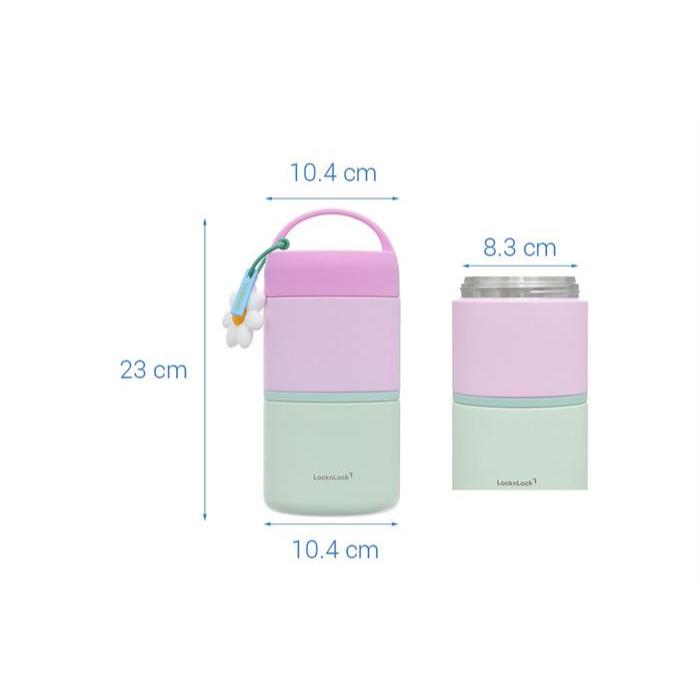 Bộ 2 Hộp Cơm Giữ Nhiệt LocknLock New Tower Vacuum Lunch Box LHC8055VOL Inox 304, Kèm Muỗng - K-MALL | BigBuy360 - bigbuy360.vn