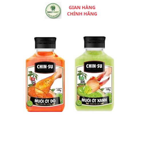 Bộ đôi Xốt Muối Ớt Xanh & Muối Ớt Đỏ CHIN-SU