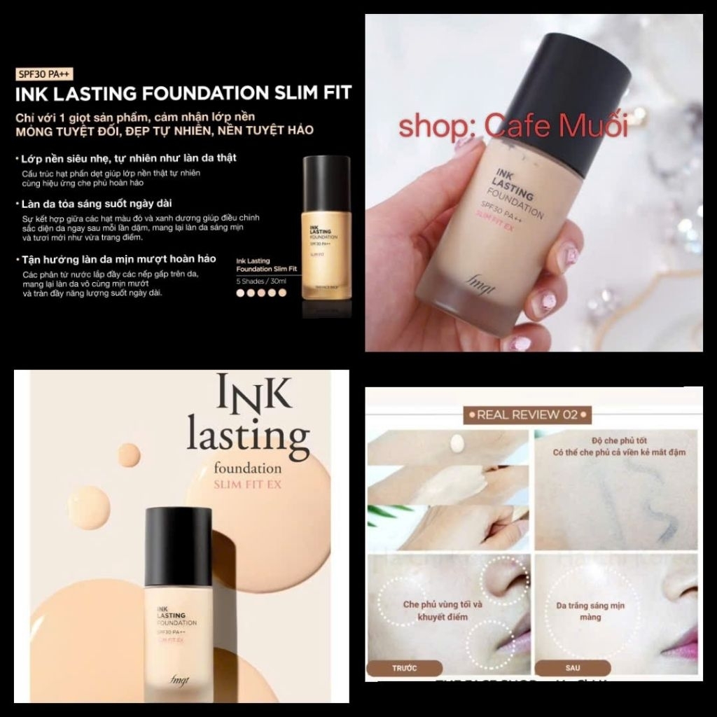 Kem nền 𝐓𝐡𝐞 𝐅@𝐜𝐞 𝐒𝐡𝐨𝐩 fmgt 𝐈𝐧𝐤 𝐋𝐚𝐬𝐭𝐢𝐧𝐠 𝐅𝐨𝐮𝐧𝐝𝐚𝐭𝐢𝐨𝐧 𝐒𝐥𝐢𝐦 𝐅𝐢𝐭 𝐄𝐗 𝐒𝐏𝐅𝟑𝟎 𝐏𝐀++ 40ml