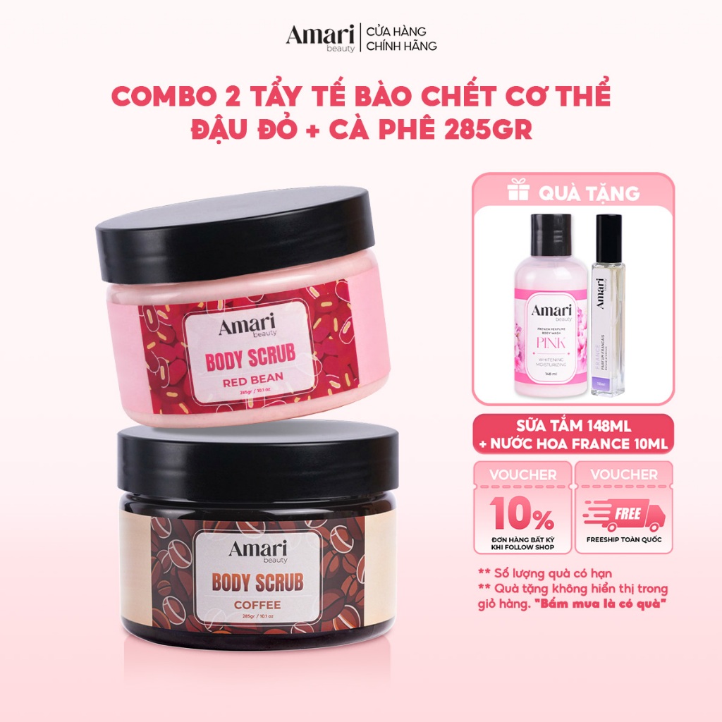 Tẩy Tế Bào Chết Cơ Thể Amari Beauty Giúp Làm Sạch Da, Sáng Da & Mềm Mại - 285gr