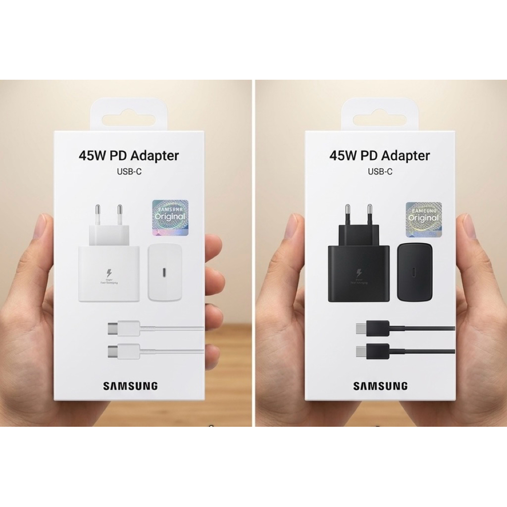 Bộ Sạc Siêu Nhanh Samsung 45W PD Adapter USB-C (Kèm Cáp C to C 5A)