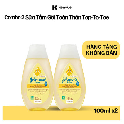 [GIFT] CB2 Sữa tắm gội Johnson's Top To Toe 100ml