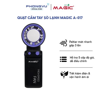 Quạt cầm tay sò lạnh Magic A-017 - Công nghệ Peltier - Gập 180 độ - Pin 4000mAh - Bảo hành 12 tháng