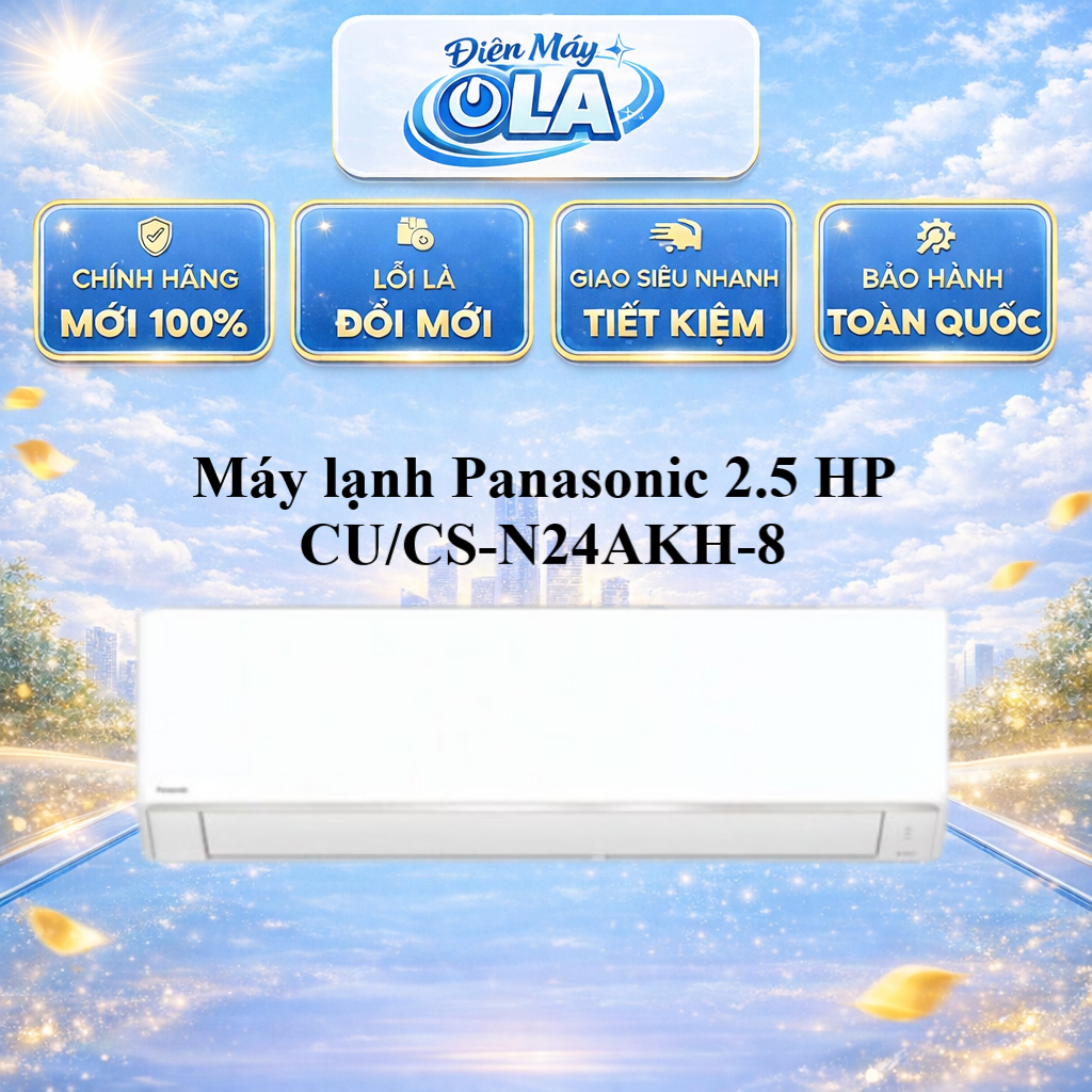 Máy lạnh Panasonic 2.5 HP CU/CS-N24AKH-8 - GIAO TOÀN QUỐC