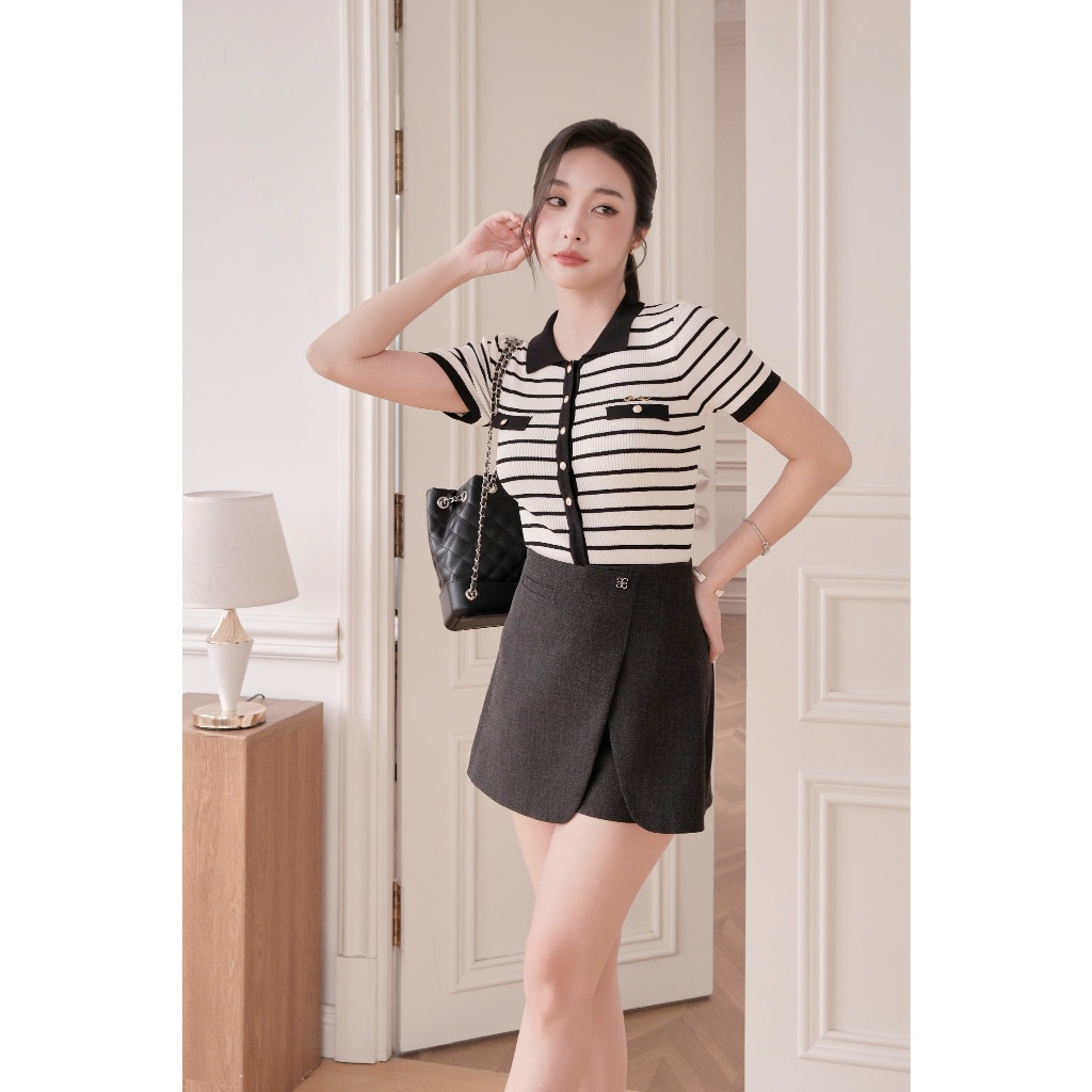 (𝐓𝐡𝐞 𝐔𝐩𝐰𝐢𝐧𝐝 𝐊𝐢𝐭𝐞) Quần short dạ mã lai vạt chồng, form basic dễ mix đồ, trẻ trung năng động thời trang nữ Calie QS057 | BigBuy360 - bigbuy360.vn