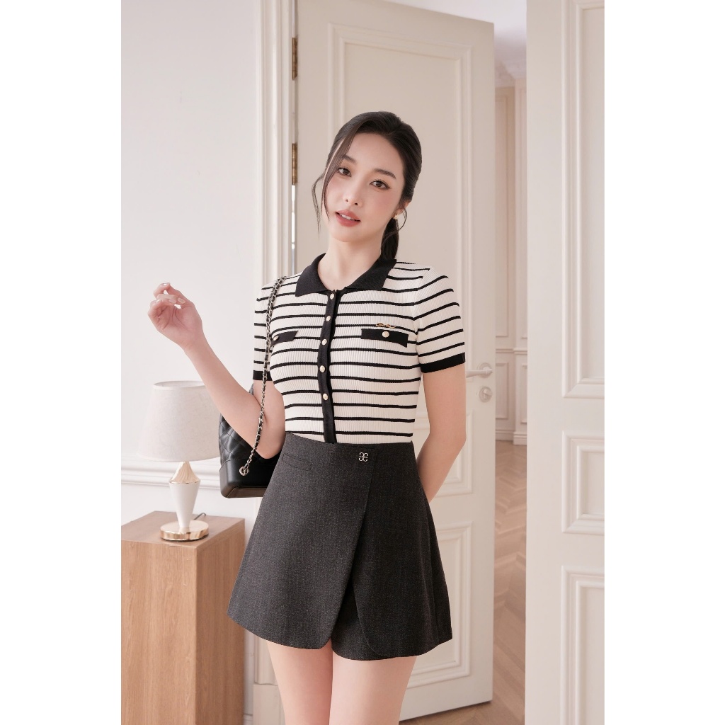 (𝐓𝐡𝐞 𝐔𝐩𝐰𝐢𝐧𝐝 𝐊𝐢𝐭𝐞) Quần short dạ mã lai vạt chồng, form basic dễ mix đồ, trẻ trung năng động thời trang nữ Calie QS057 | BigBuy360 - bigbuy360.vn