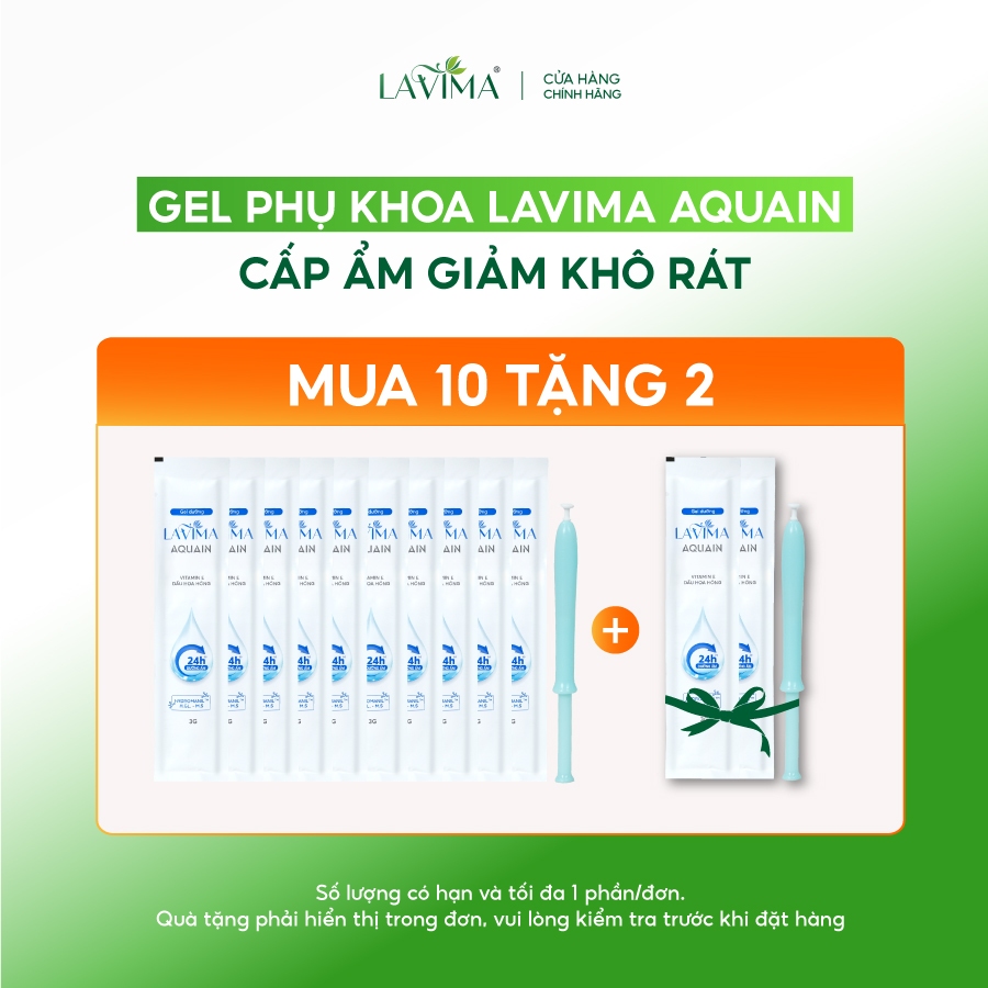 Gel Cấp Ẩm Phụ Khoa Lavima Aquain (Đũa Thần Inner) - Giúp Ẩm Sâu Giảm Khô Rát, Mềm Mịn Cả Ngày, Bút 