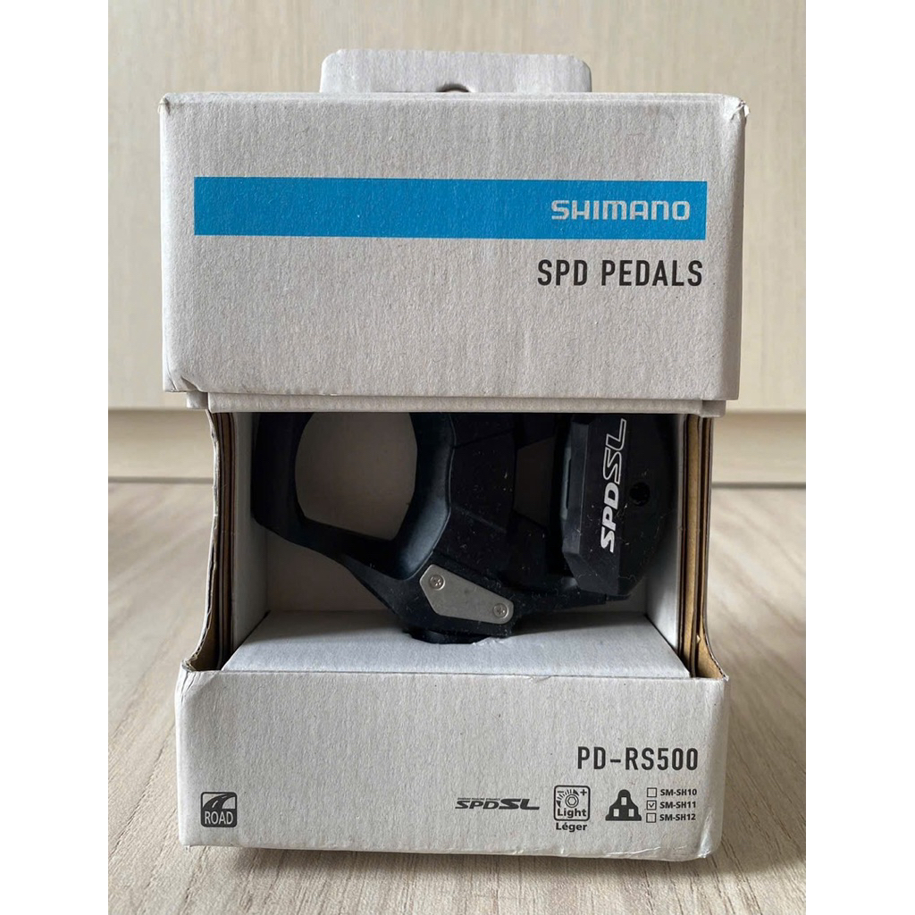 Pedal can cá SHIMANO PD-RS500 chính hãng (kèm cá SM-SH11 vàng) dùng cho xe road