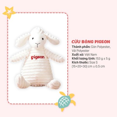 Cừu Bông Cho Bé, Gấu Bông Cừu Trắng Ngộ Nghĩnh Size 30cm