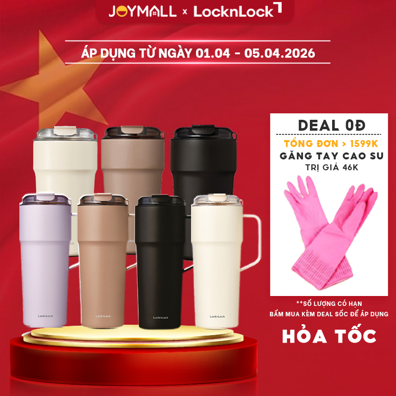 Ly Giữ Nhiệt LocknLock LHC4357 500ml Metro Cafe Tumbler, Hàng chính hãng, Thép Phủ Sứ - JoyMall
