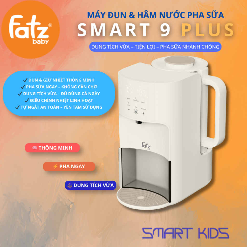 Máy đun Và Hâm Nước Pha Sữa Thông Minh Tiện Lợi Fatz Baby Smart 9 Plus FB3821KB