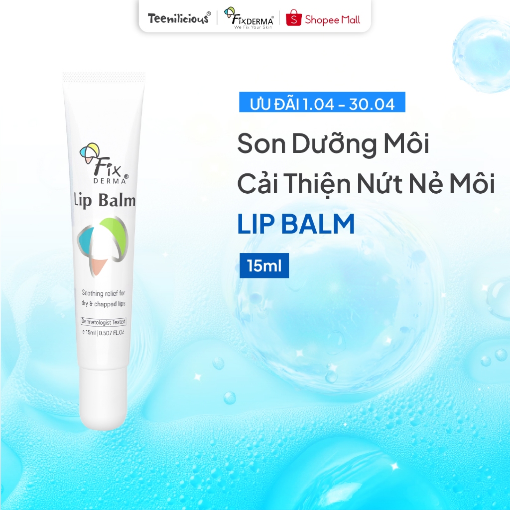 [FIXDERMA] Son Dưỡng Môi Mềm Mượt Cải Thiện Nứt Nẻ Môi Fixderma - Lip Balm 15ml