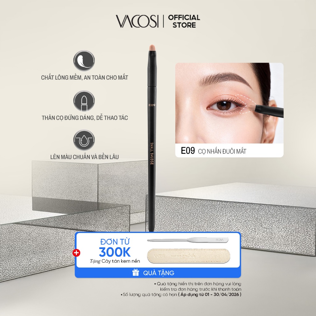 Cọ nhấn đuôi mắt VACOSI - E09-Y24