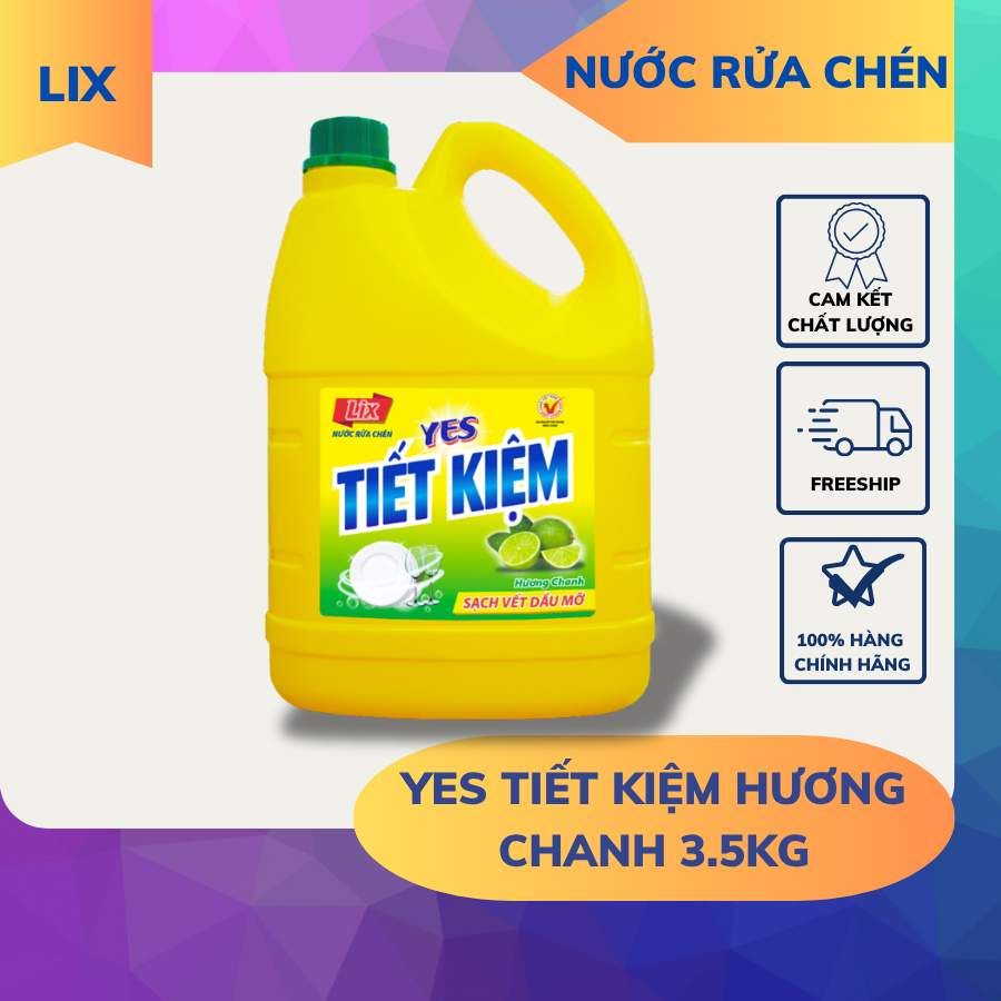 Nước Rửa Chén Yes 3.5KG Siêu Tiết Kiệm Hương Chanh - Lixco Việt Nam