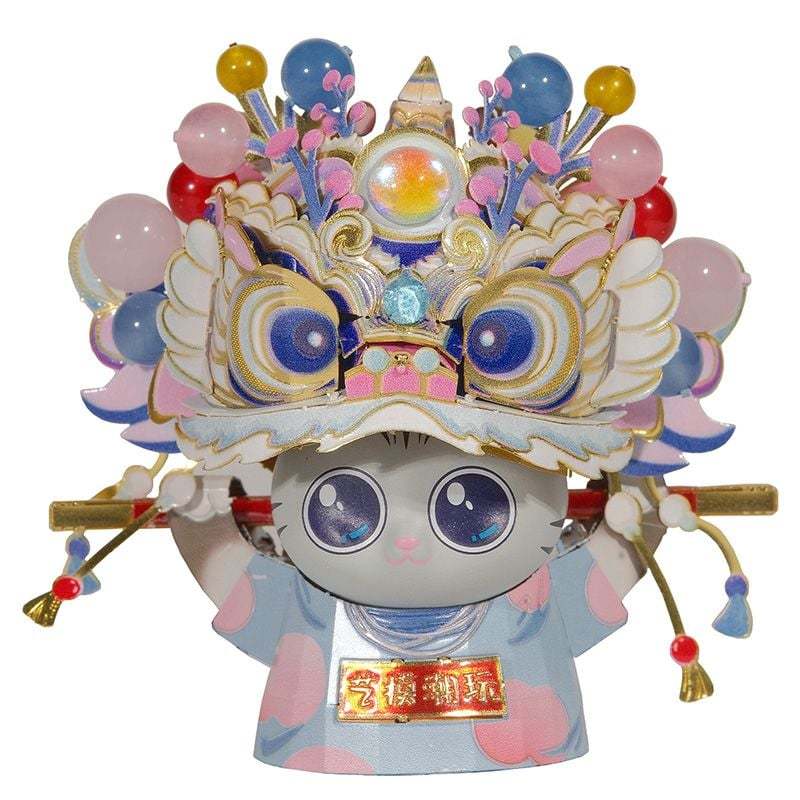 Mô Hình Kim Loại Lắp Ráp 3D MU Mèo Bậc Thầy Kungfu (50 mảnh) YM-N146-A – MP1276