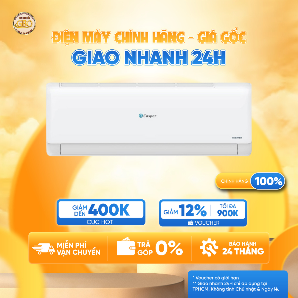 TC-24IS36 - Máy Lạnh Casper Inverter Tiết Kiệm Điện 22.000 BTU/2.5HP/2.5 NGỰA