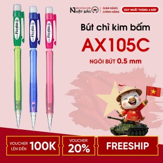 Bút chì kim Pentel AX105C 0.5mm bút chì bấm nhiều màu sắc có trang bị đầu tẩy