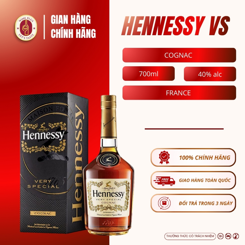 [Chính Hãng] Rượu Hennessy VS 700ml | Wine Plus Việt Nam