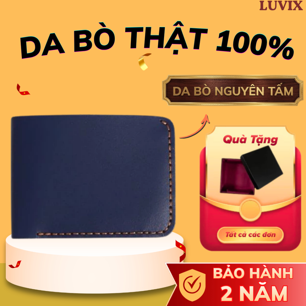 Ví Da Bò Thật CM25 Dáng Ngang Sang Trọng - Bóp Nam Da Nappa Mềm Mịn