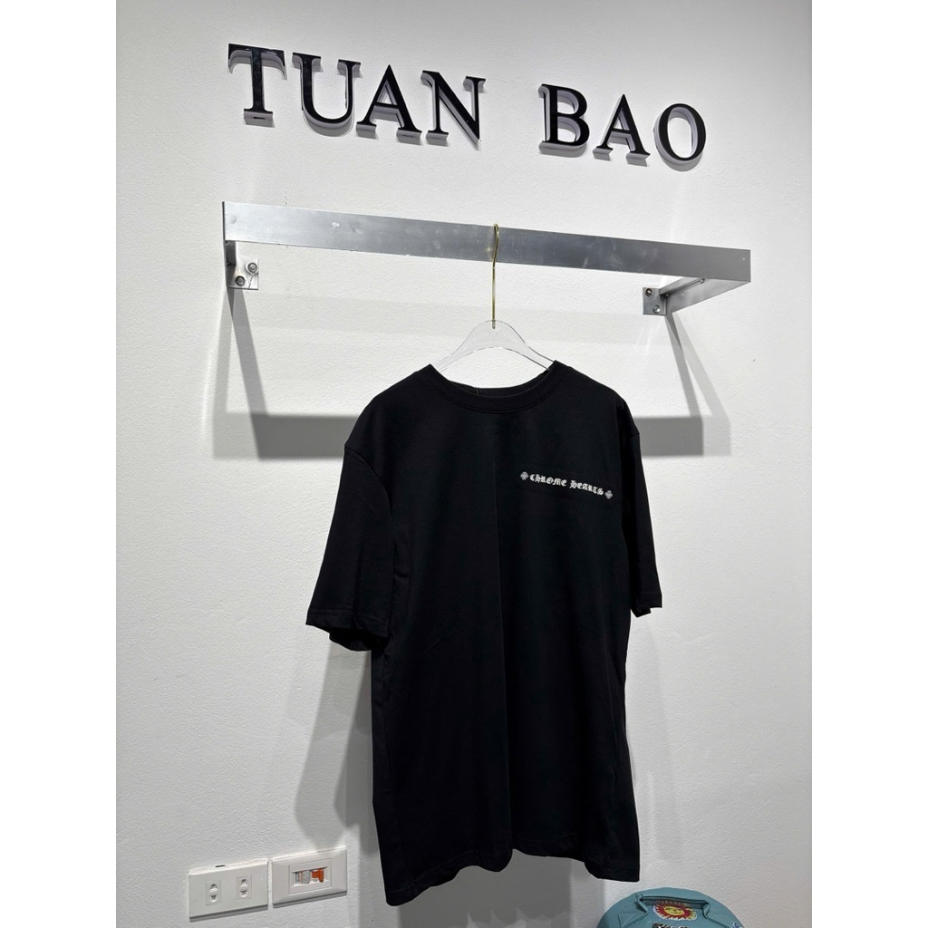 ⚡️[High Quality] T-Shirt Chome Phối  Đen Mix Rách Hoạ tiết Hàng QCCC Loại 1