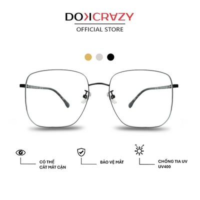 Gọng kính DOKCRAZY AXEL Chất Liệu Hợp Kim Cao Cấp Hot Trend, Chống ánh sáng xanh, tia UV400, Unisex, Gọng Teen
