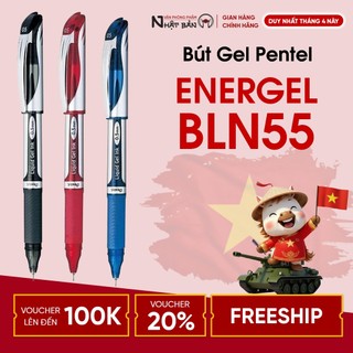 Bút gel Pentel Energel BLN55 0.5mm bút ký viết trơn mượt mực nhan khô không lem nhòe