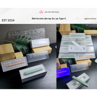 Đèn hơ gel mini cầm tay xịn, công suất 3w, sạc Type-C - Gia Han Nail