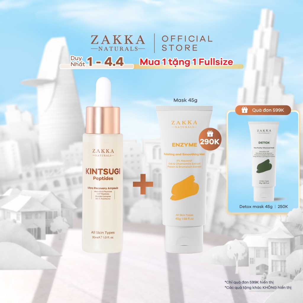 Tinh Chất Kintsugi Peptides Ultra Recovery Ampoule Zakka Naturals 30ml