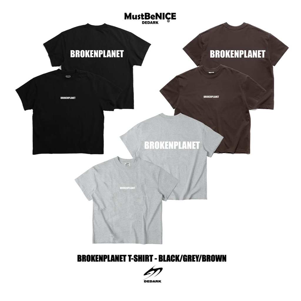 Áo thun boxy 𝐁𝐑𝐎𝐊𝐄𝐍𝐏𝐋𝐀𝐍𝐄𝐓 DEDARK nam/nữ 300gsm