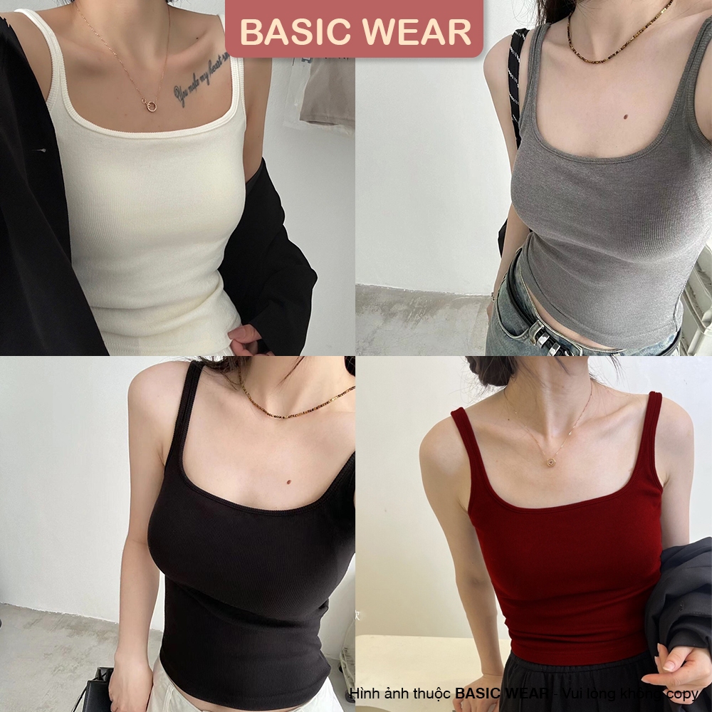 Áo Lót Bra Nữ Cotton Tăm 2 Dây Có Mút Nâng Ngực Thoáng Mát Co Giãn Túi Zip 1278