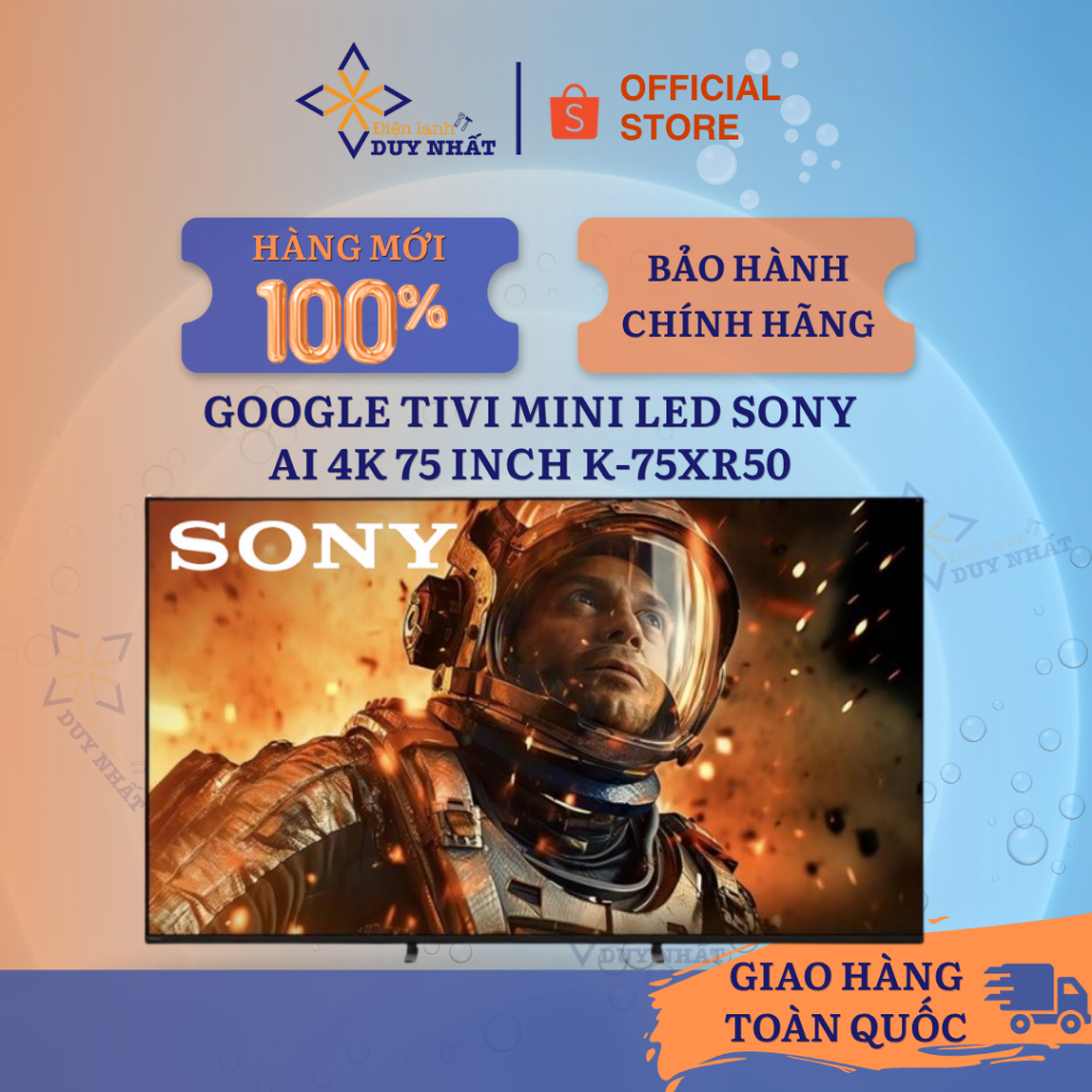Google Tivi Mini LED Sony AI 4K 75 inch K-75XR50