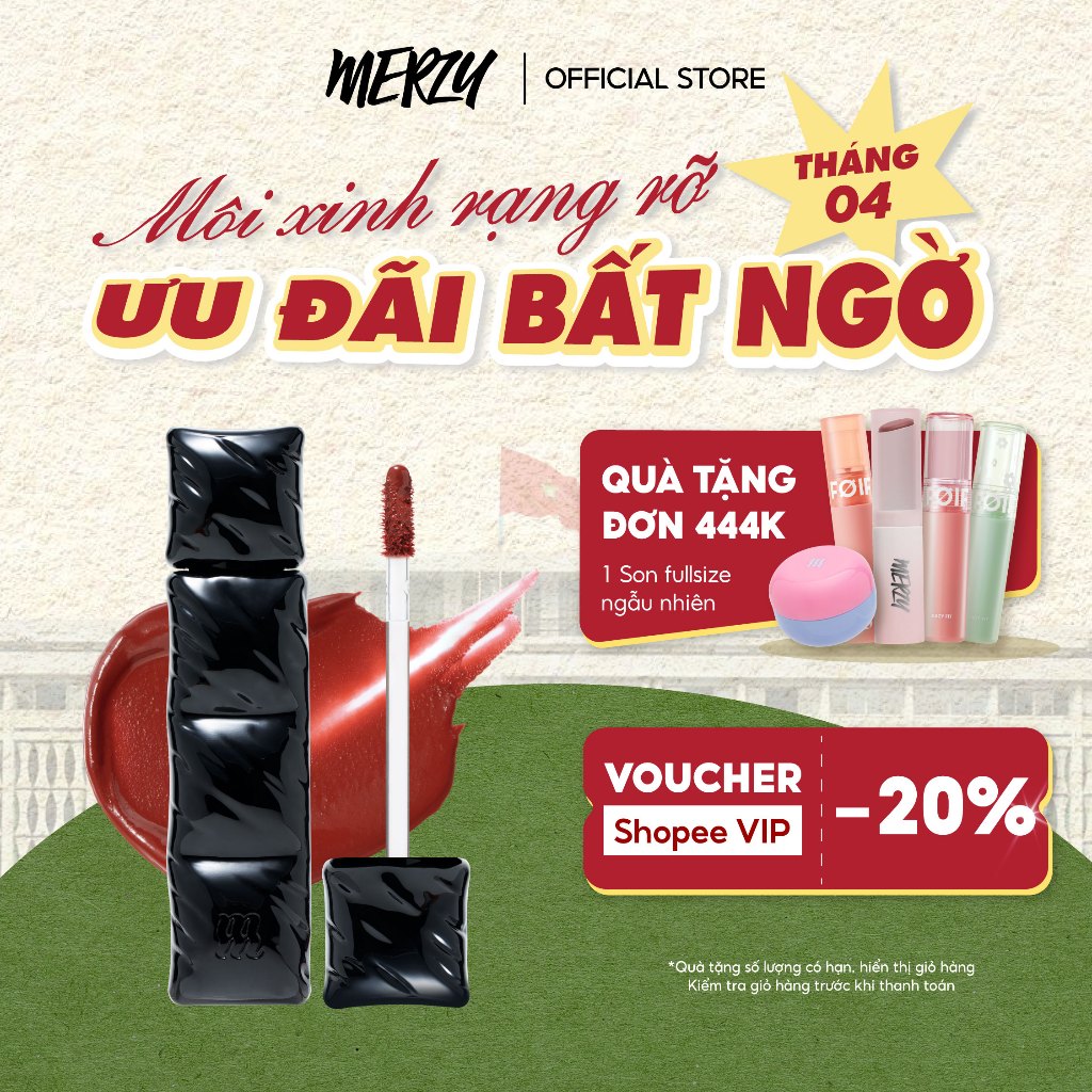 [V6 PUFFER] Son Kem Lì Merzy Puffer Velvet Tint 3.7g