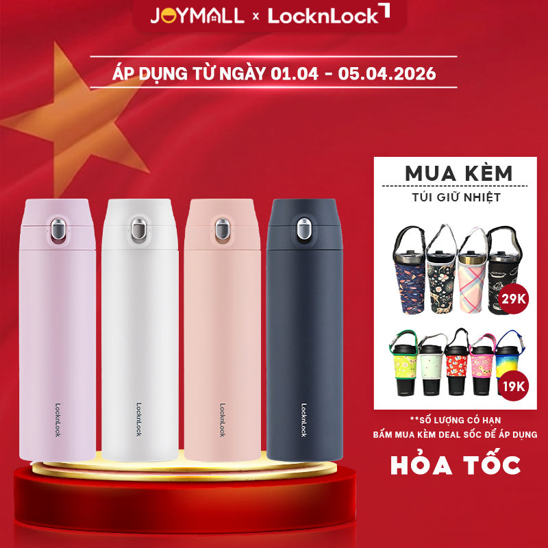 Bình giữ nhiệt LocknLock Featherlight LHC3257 500ml - Hàng chính hãng, thép không gỉ  - JoyMall