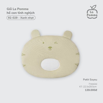 Gối lõm sơ sinh nâng đỡ vùng đầu La Pomme cho bé- Bé trai/ bé gái - Bảo vệ vùng đầu, thoáng khí, nhẹ nhàng, thấm hút tốt