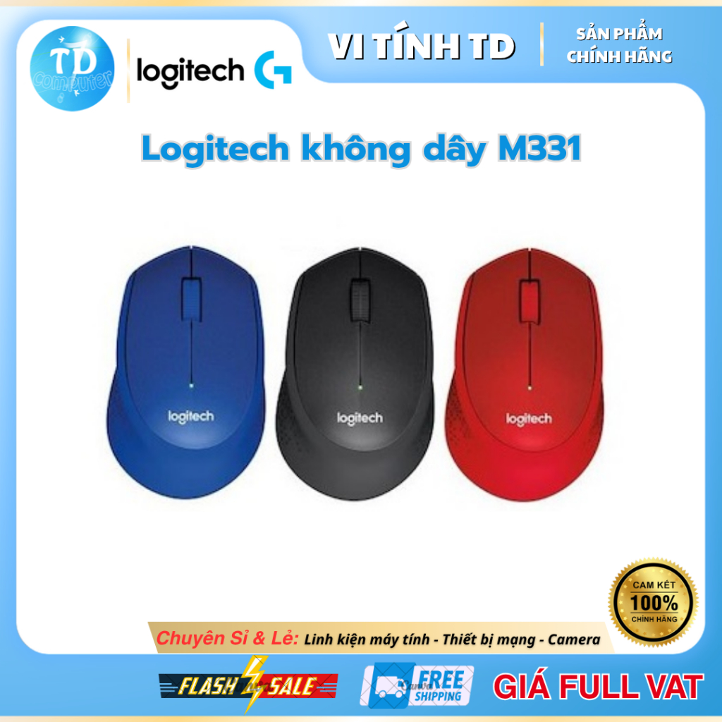 Chuột Không Dây Logitech M331 Silent Plus – Mouse Văn Phòng Êm, Pin Lâu - Hàng chính hãng