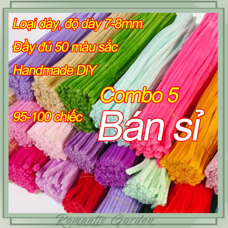 Combo 5🌹Kẽm nhung loại 1 làm hoa handmade （Khoảng 100 cây sợi）