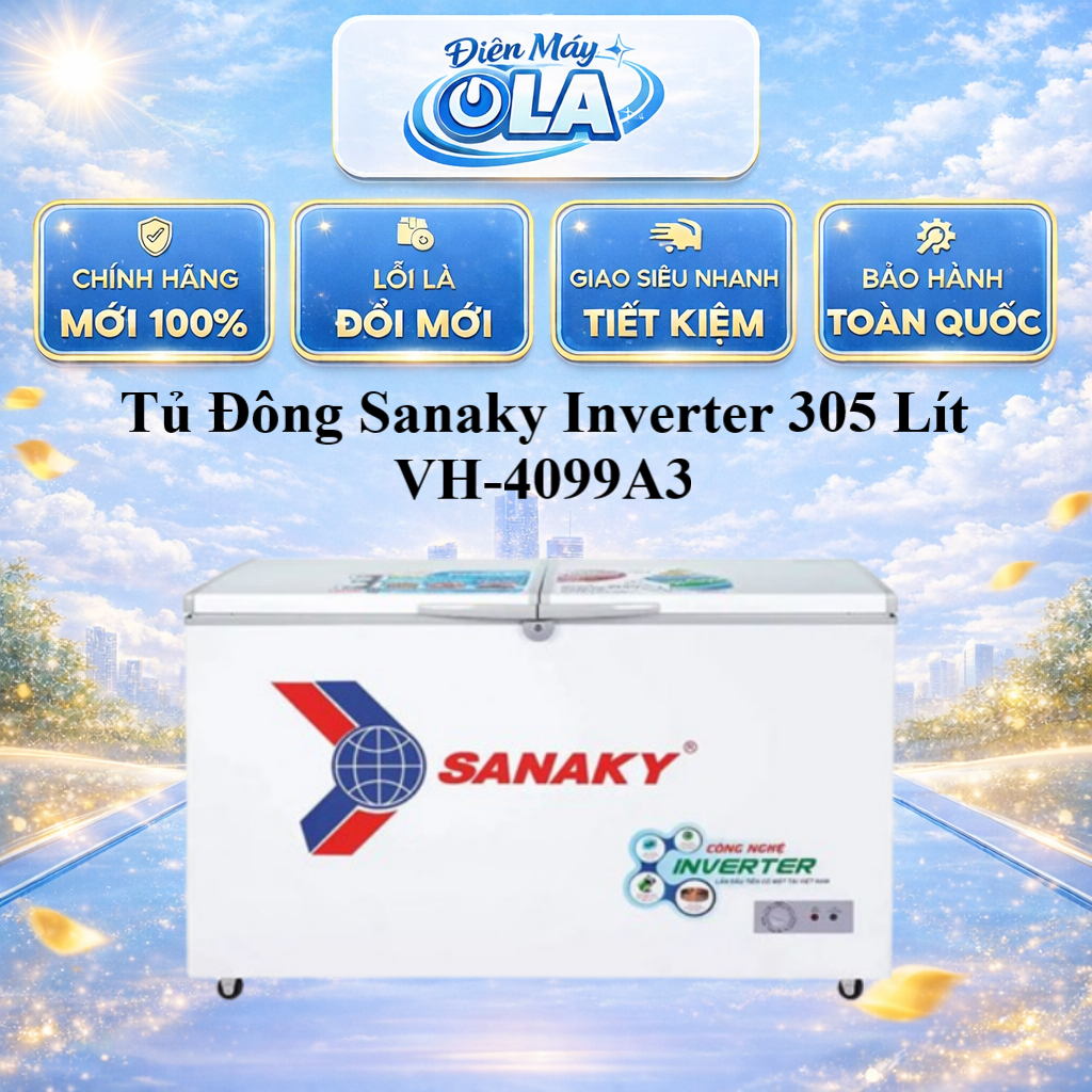 VH-4099A3 - Tủ Đông Sanaky Inverter 305 Lít VH-4099A3 - GIAO TOÀN QUỐC