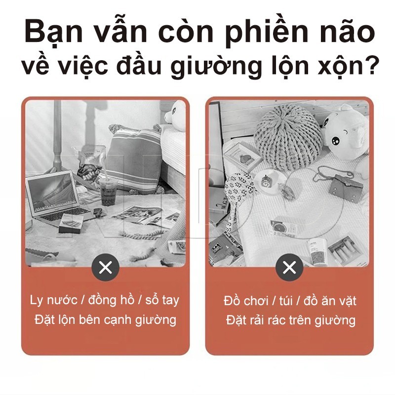 Nido Tủ Đầu Giường Gỗ MDF 2 Ngăn Kéo Cao Cấp, Kệ Táp Đầu Giường Tiết Kiệm Diện Tích | BigBuy360 - bigbuy360.vn