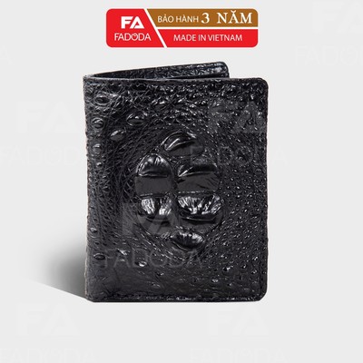 Ví nam da cá sấu thật FADODA SP-FCW01G làm từ vân lưng gù của cá sấu