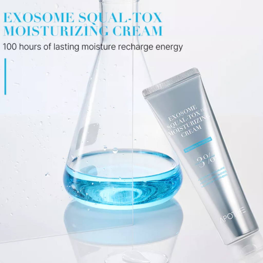 Apothe - Kem khóa dưỡng ẩm 100 giờ, Tăng cường thủy lực, Se khít lỗ chân lông, An toàn cho da. Exoso